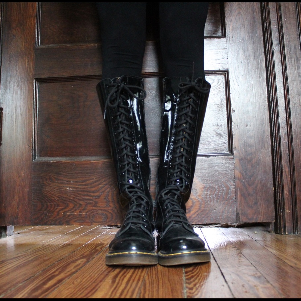 Black Knee High Dr. Martens Boots